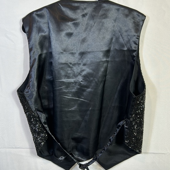 Vintage Sequin Music Note Vest Size XL 3 Snap 80’s Excellent Condition - Picture 4 of 5